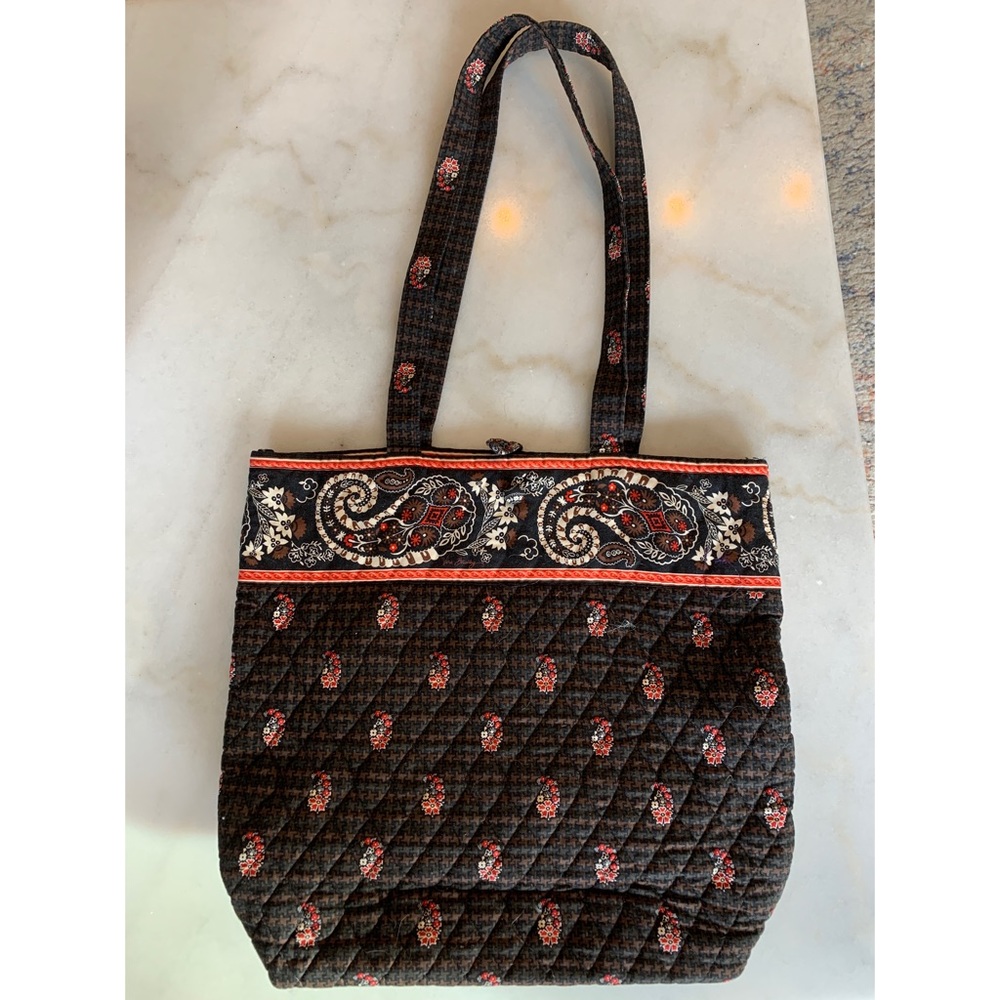 Vera Bradley Retired Brown Houndstooth Tote